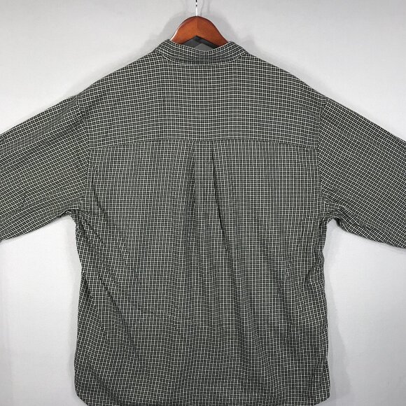 Croft & Barrow Shirt Mens Large Green Black Check Button Down Long Sleeve Pocket - Picture 8 of 11